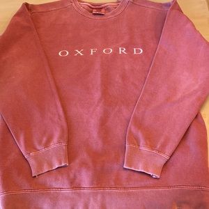 Comfort Colors Oxford Sweatshirt Sz M, lightly faded maroon/pink style fabric